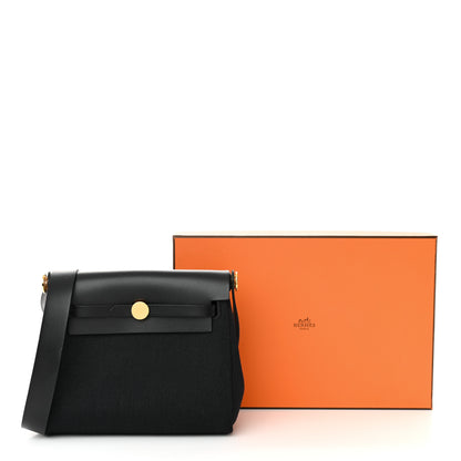 Hermes Military Toile Vache Hunter Herbag Zip Retourne 20 Black 11 of 11