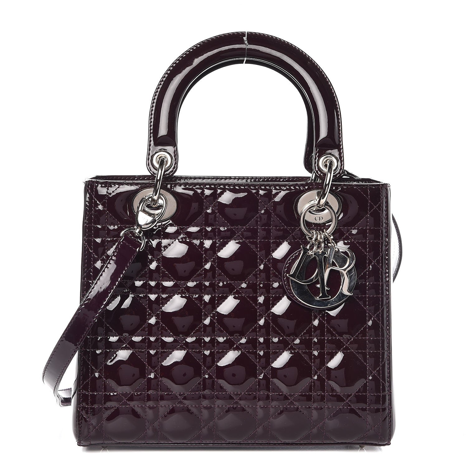 Christian Dior Patent Cannage Medium Lady Dior Purple 1 of 7
