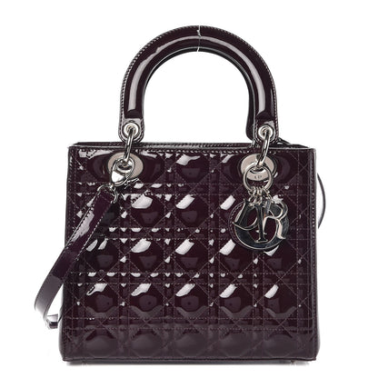Christian Dior Patent Cannage Medium Lady Dior Purple 1 of 7