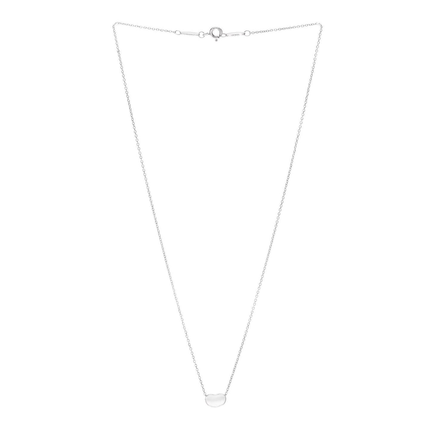 Sterling Silver 9mm Elsa Peretti Bean Pendant Necklace