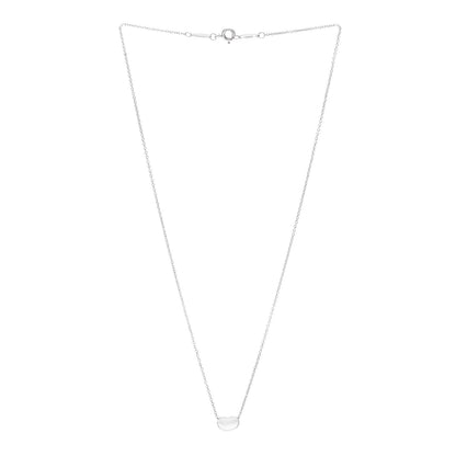 Tiffany Sterling Silver 9mm Elsa Peretti Bean Pendant Necklace 3 of 5