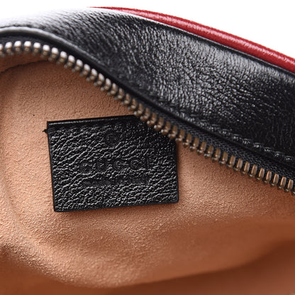 Gucci Azalea Calfskin Matelasse Diagonal Patchwork Mini Torchon GG Marmont Round Shoulder Bag Black Beige Romantic Cerise 5 of 10