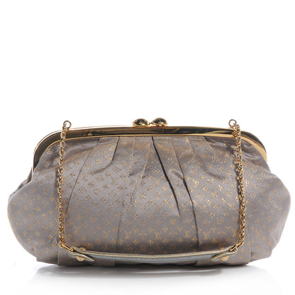 Louis Vuitton Satin Monogram Aumoniere Clutch Silver 1 of 8