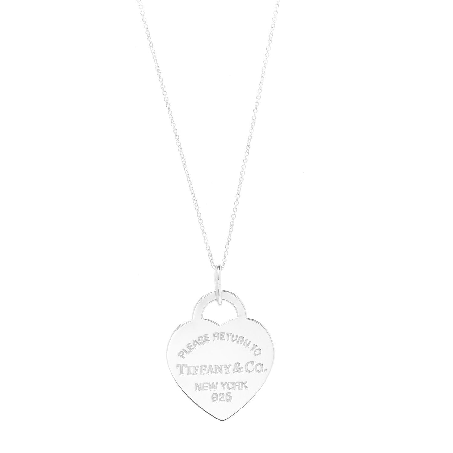 Sterling Silver Large Return to Tiffany Heart Pendant Necklace