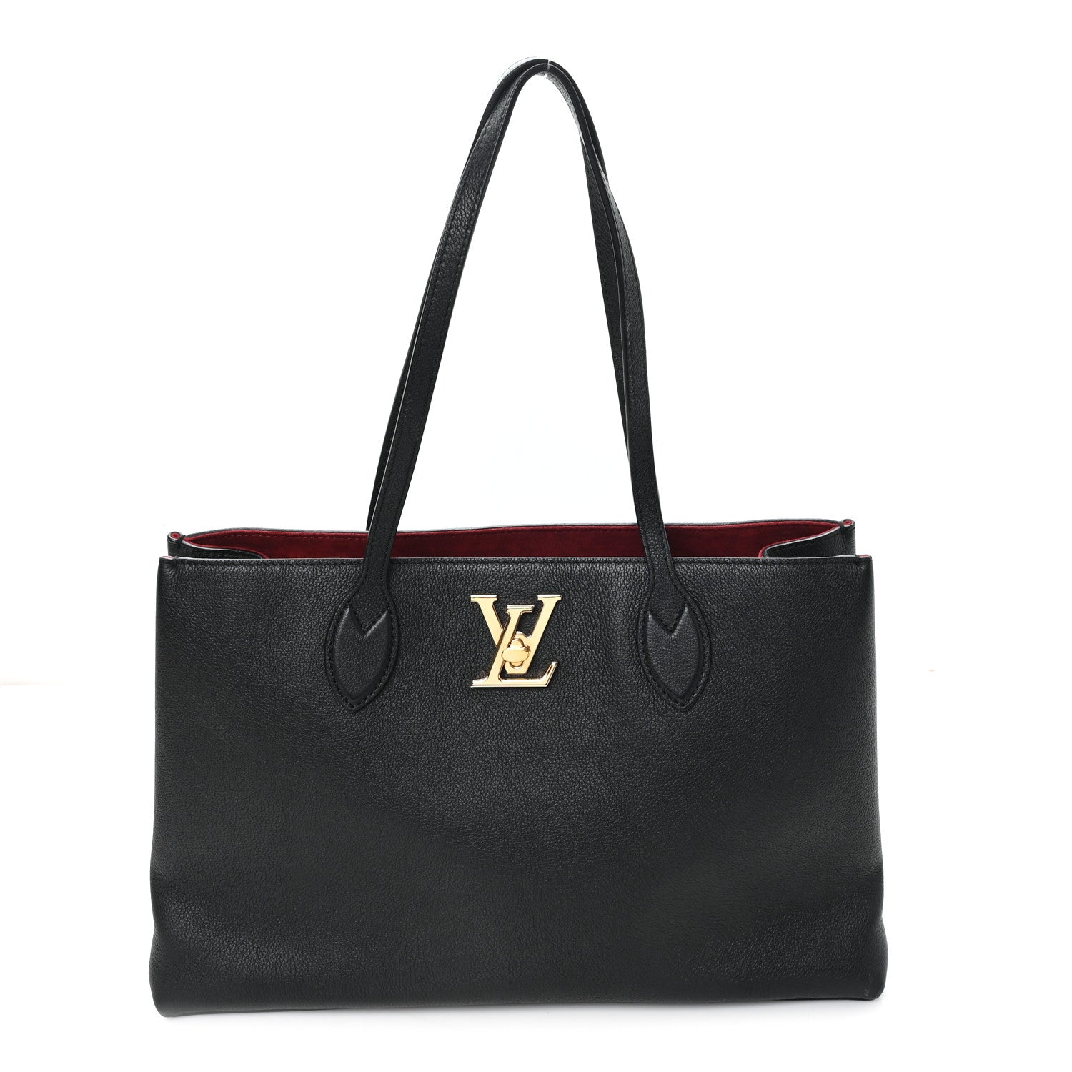 Louis Vuitton Grained Calfskin Lockme Shopper Black 1 of 10