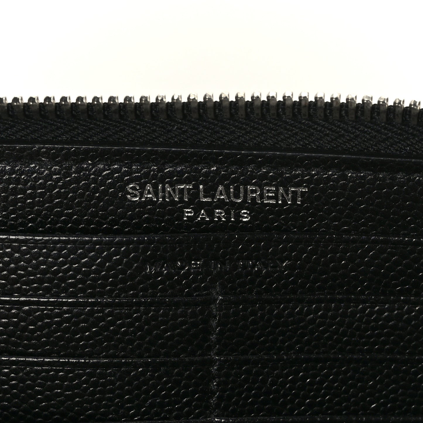 Grain De Poudre Matelasse Chevron Monogram Zip Around Wallet Black