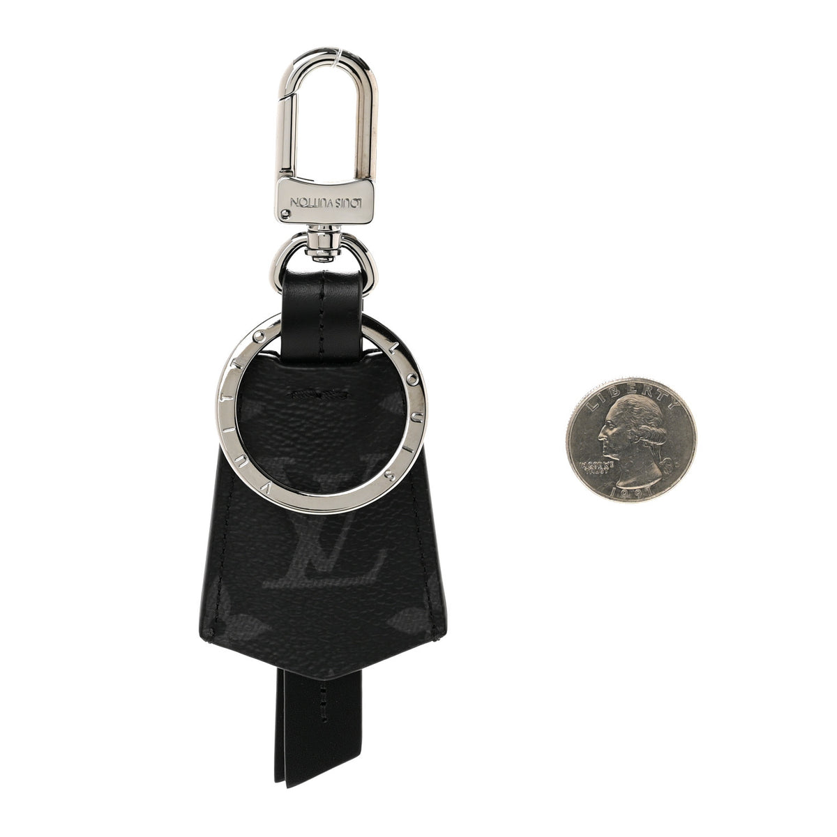 Louis Vuitton Monogram Eclipse Clochette Bag Charm Key Holder 2 of 4