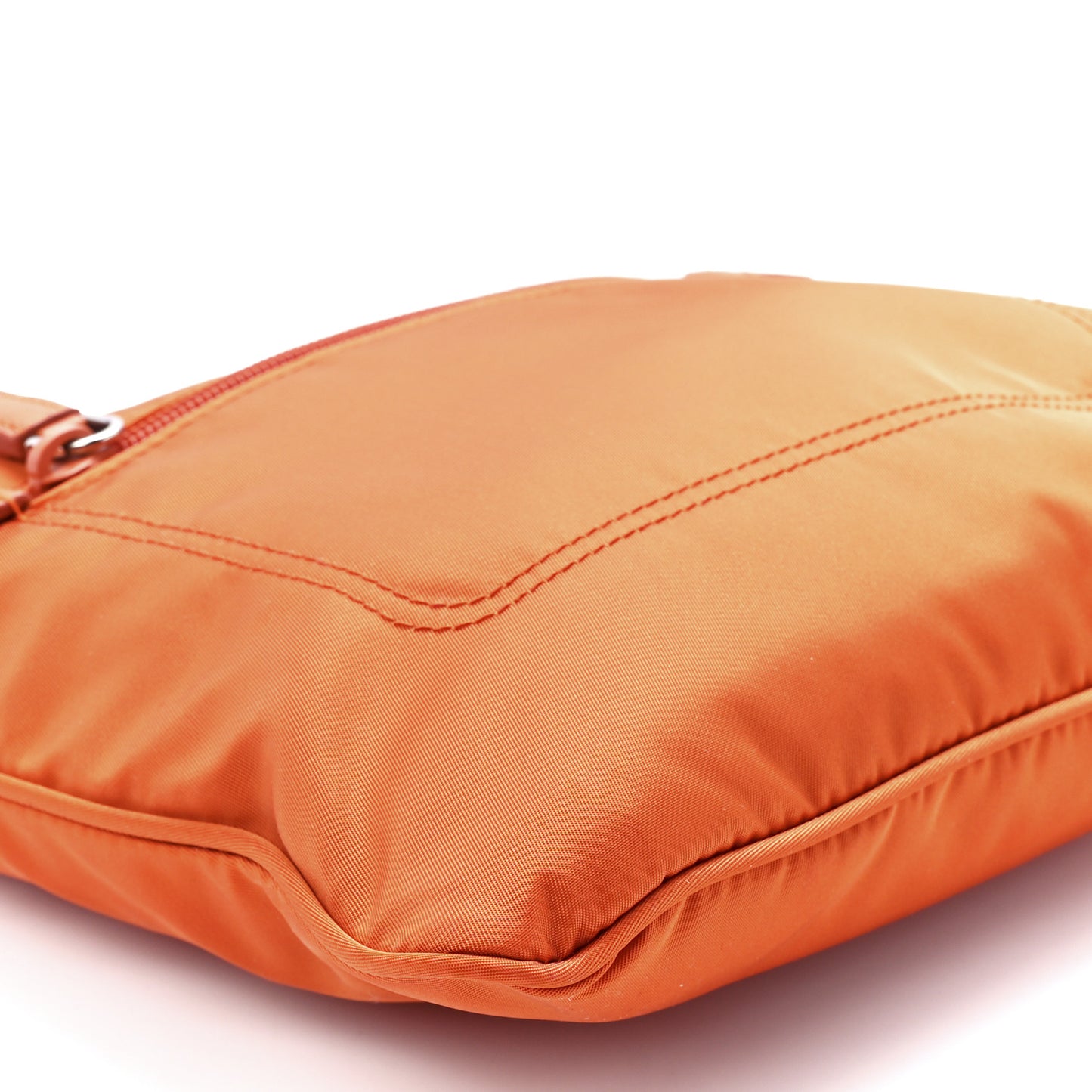 Tessuto Nylon Saffiano Flat Messenger Bag Papaya