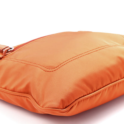 Prada Tessuto Nylon Saffiano Flat Messenger Bag Papaya 10 of 11