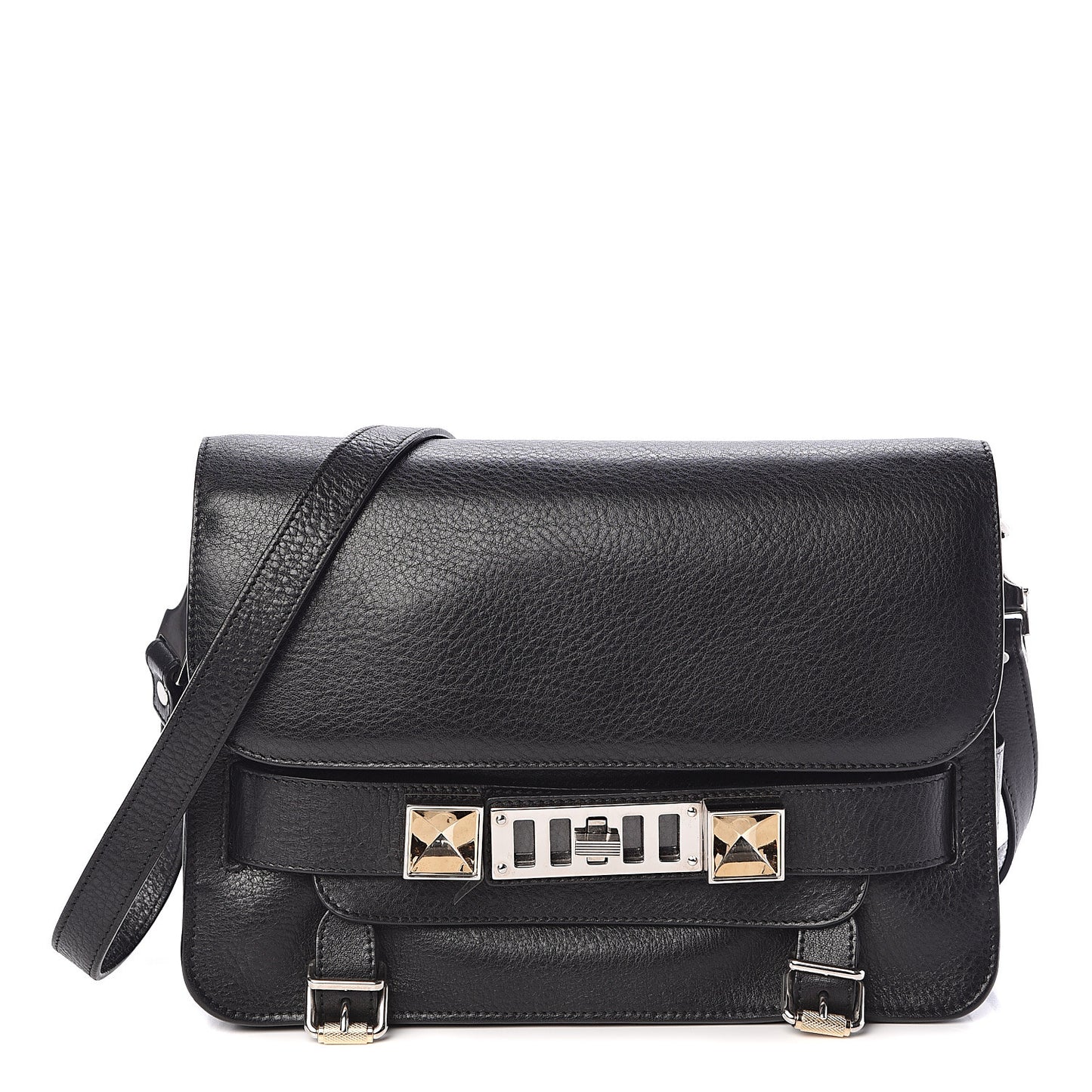 Calfskin PS11 Classic Shoulder Bag Black