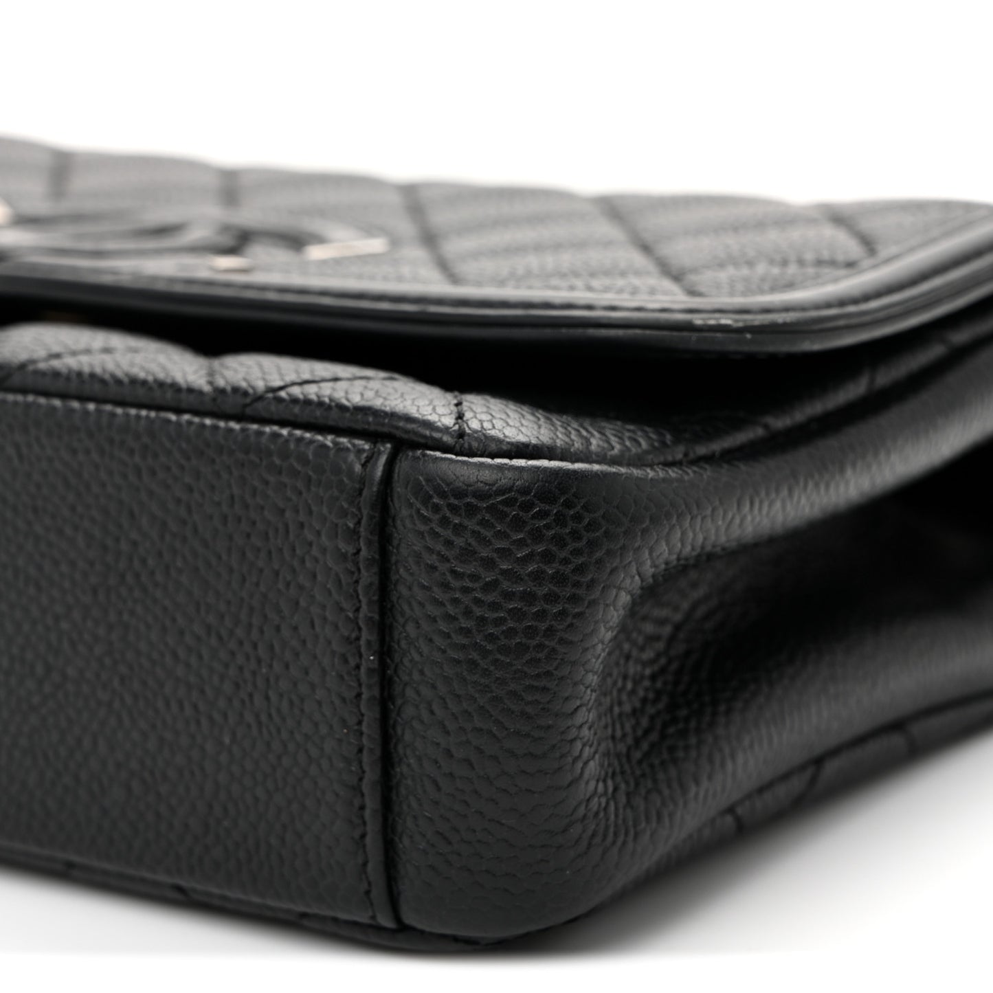 Caviar Quilted Small CC Filigree Flap Black