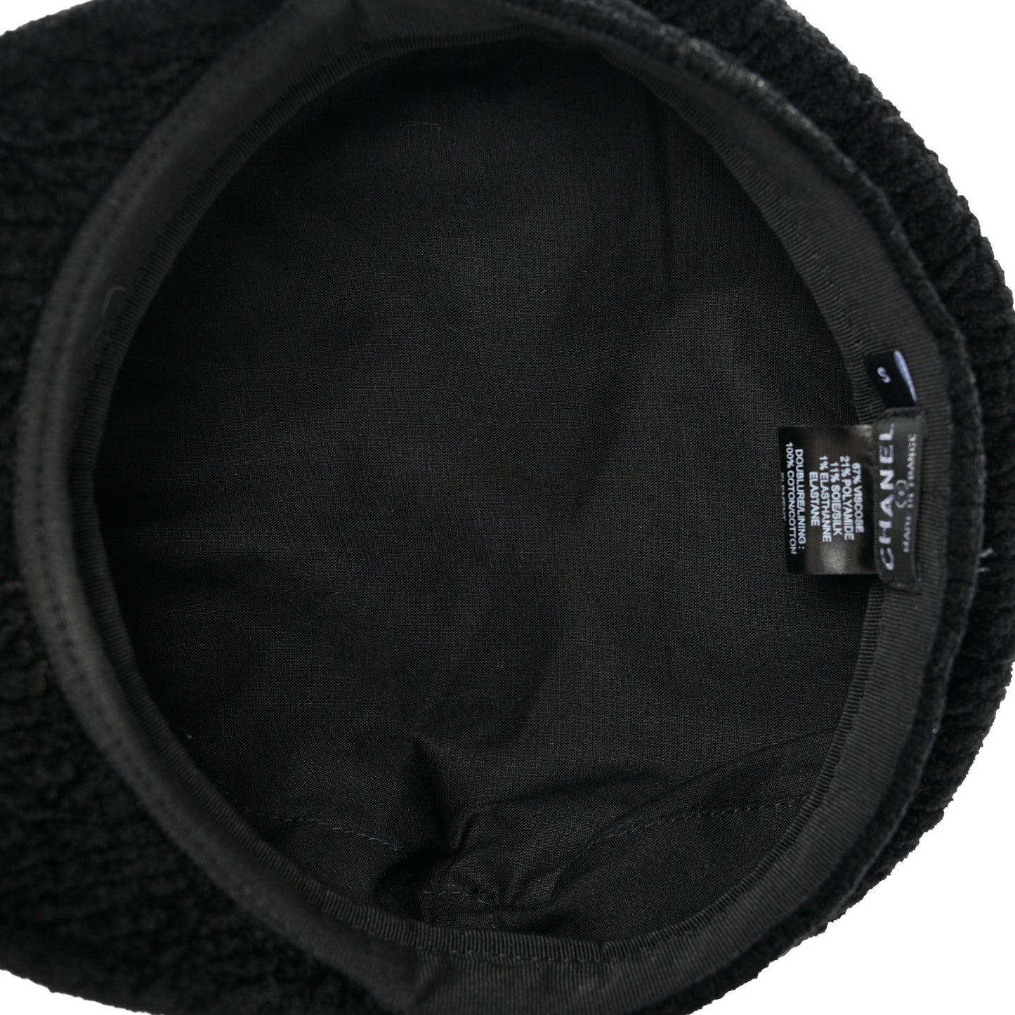 Viscose Silk Quilted CC Cap S Black