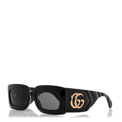 Gucci Acetate Rectangular Sunglasses GG0811S Black 1 of 9