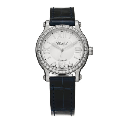 Chopard Stainless Steel Alligator Diamond Bezel 33mm Happy Sport Automatic Watch 1 of 5