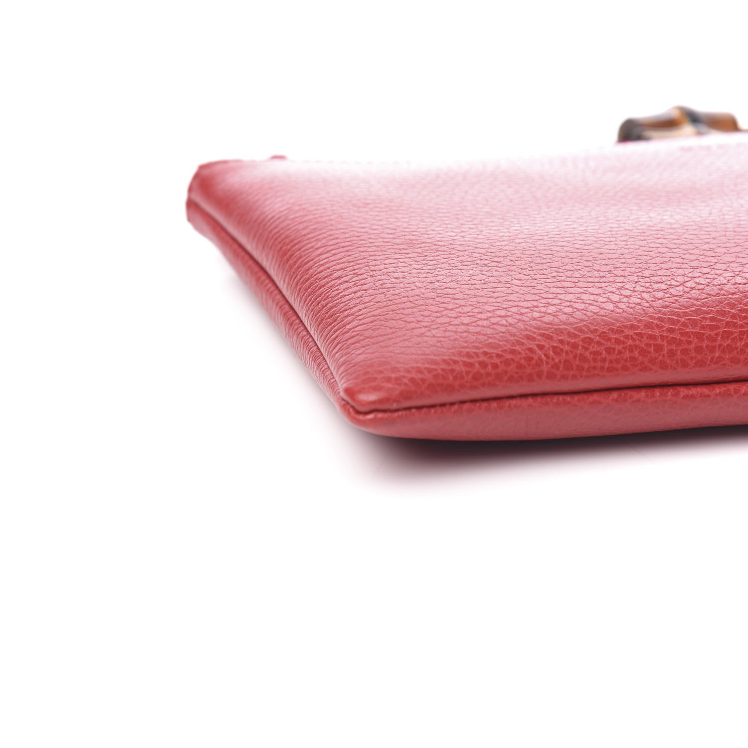 Gucci Calfskin Bamboo Clutch Red 7 of 9