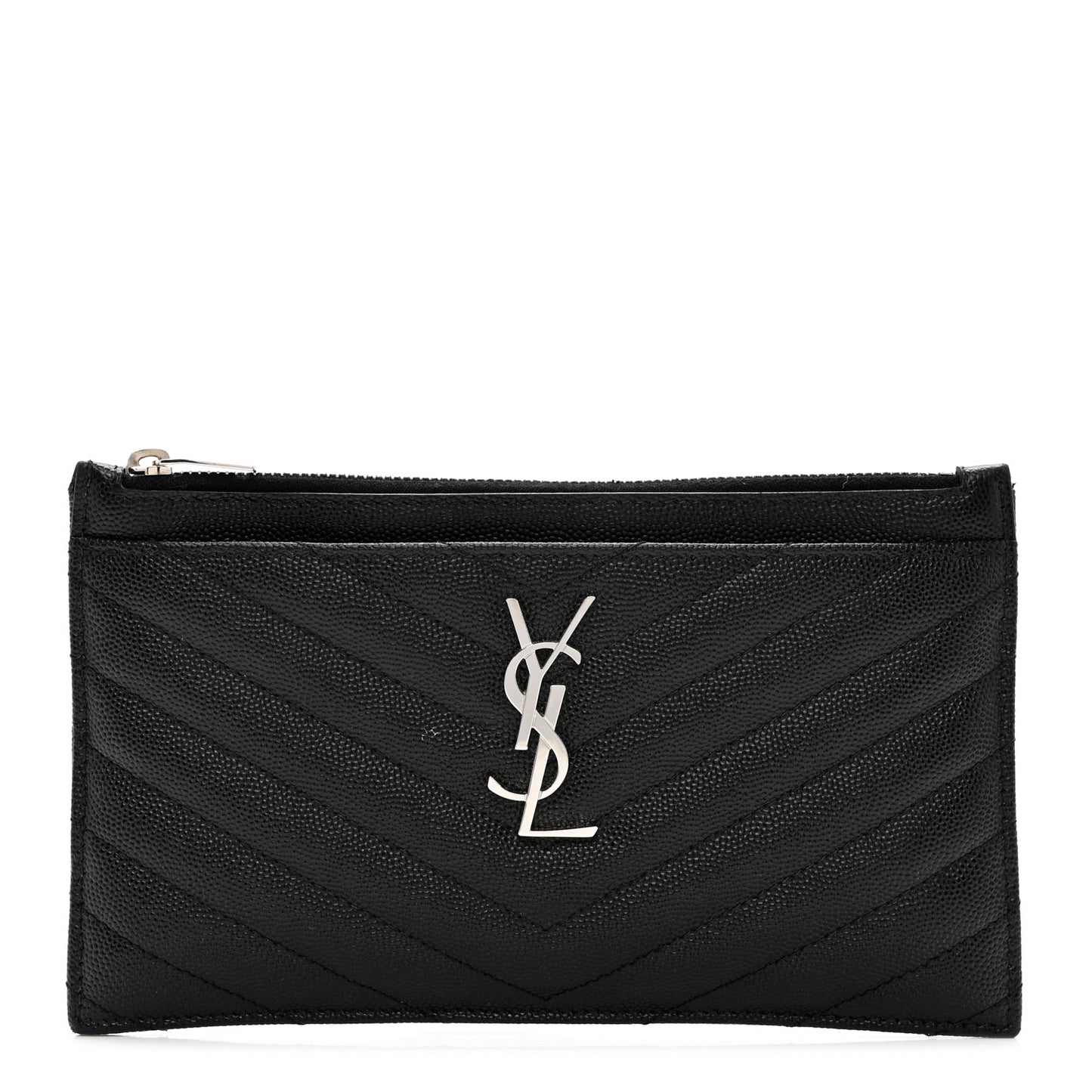 Grain De Poudre Chevron Monogram Bill Pouch Black