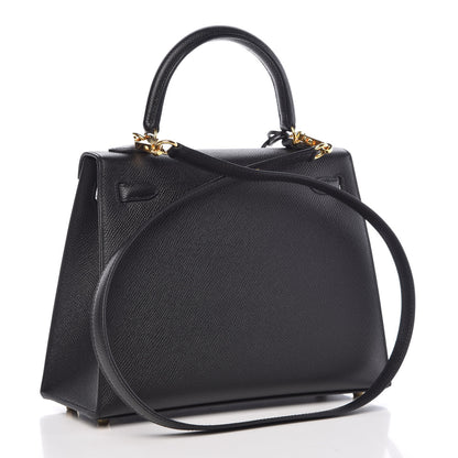 Hermes Epsom Kelly Sellier 25 Black 4 of 37
