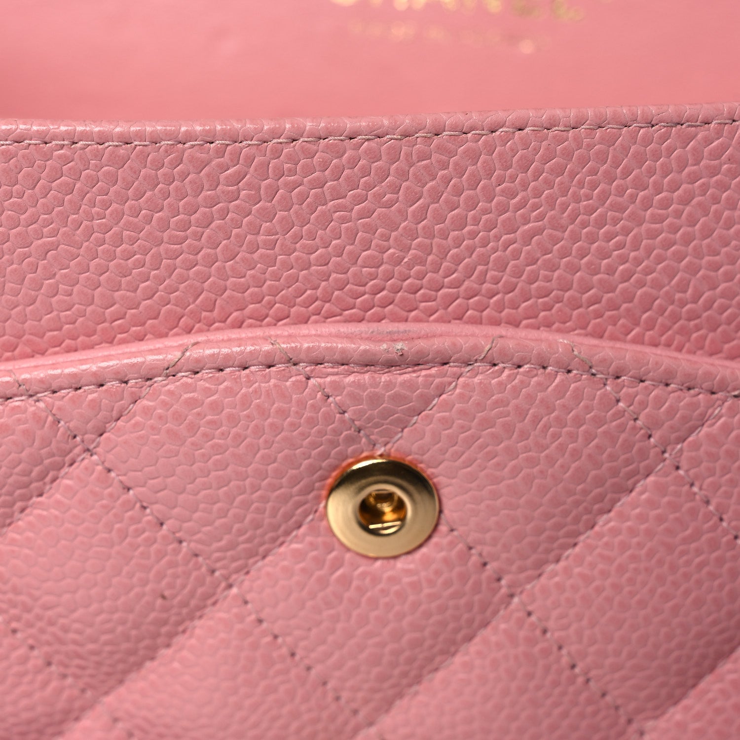 Chanel Caviar Quilted Medium Double Flap Pink 14 of 15