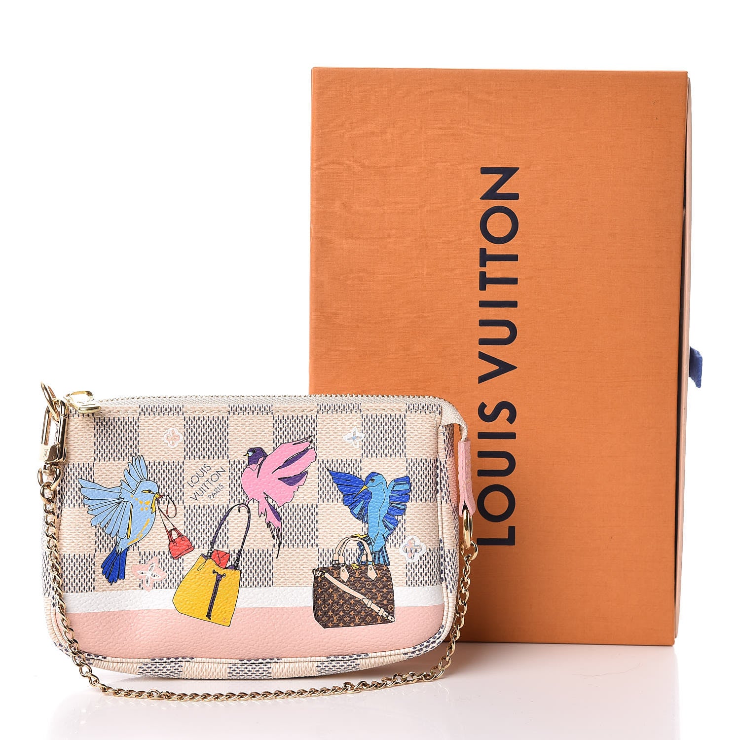 Louis Vuitton Damier Azur 2018 Christmas Animation Mini Pochette Accessories 8 of 8