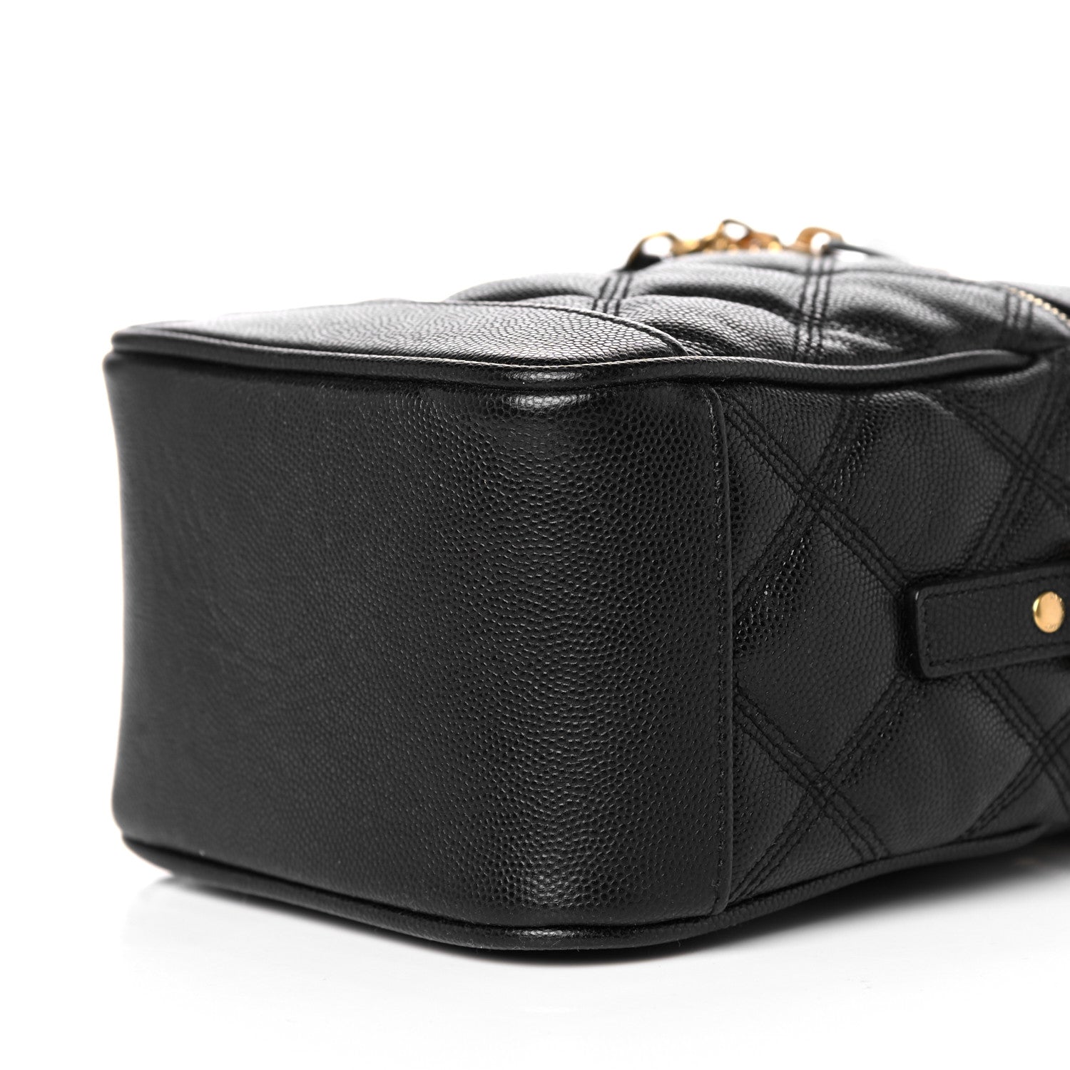 Saint Laurent Grain de Poudre Quilted 80's Vanity Bag Black 9 of 9
