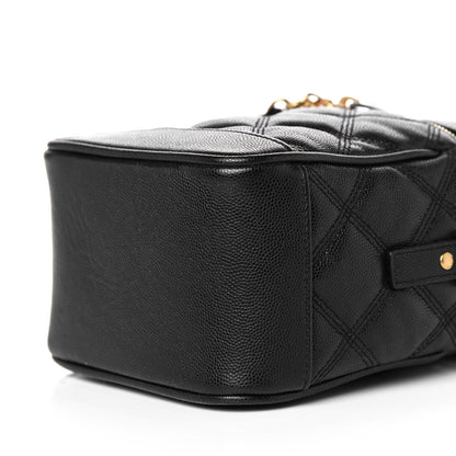 Saint Laurent Grain de Poudre Quilted 80's Vanity Bag Black 9 of 9