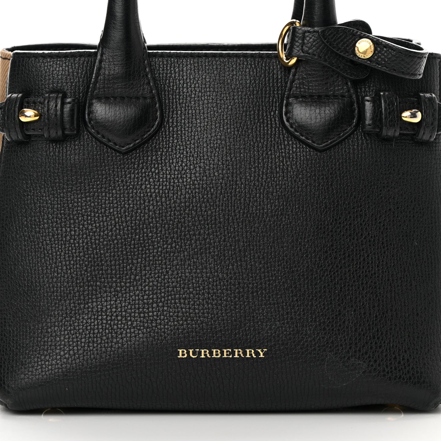 Derby Calfskin House Check Baby Banner Tote Black