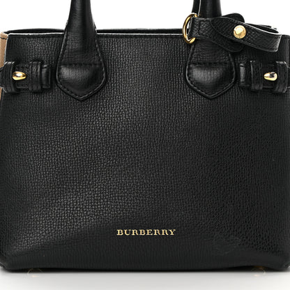 Burberry Derby Calfskin House Check Baby Banner Tote Black 9 of 19