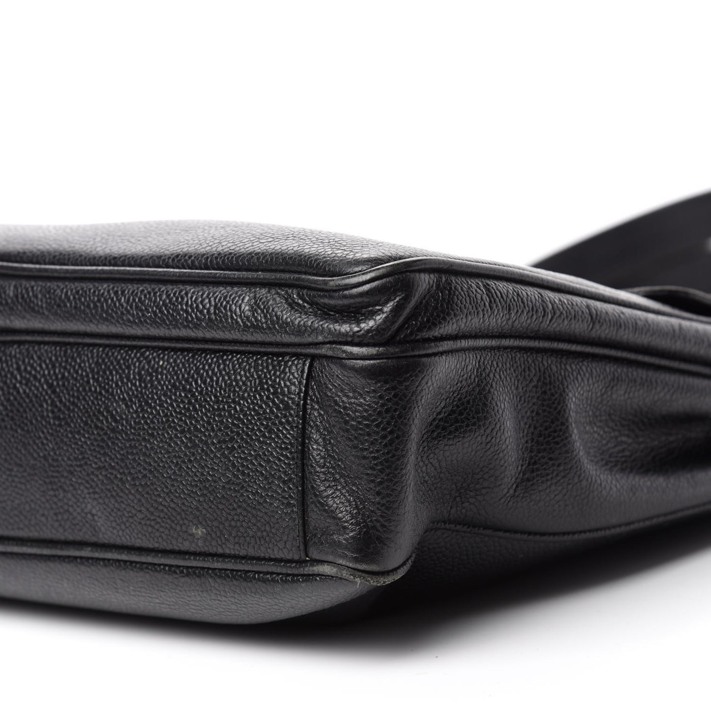 Caviar Flap Shoulder Bag Black