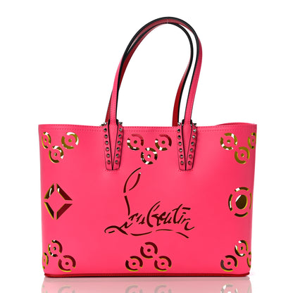 Christian Louboutin Calfskin Loubinthesky Perforated Cabata Tote Fiesta 3 of 10