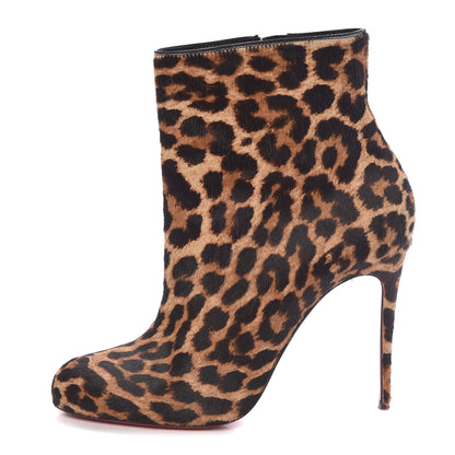 Christian Louboutin Pony Hair Leopard Print Fifi 100 Booties 38 1 of 7