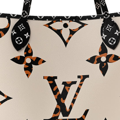 Louis Vuitton Monogram Giant Jungle Neverfull MM Ivory 7 of 10