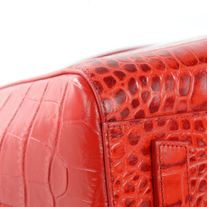 Givenchy Calfskin Crocodile Embossed Medium Antigona Red 8 of 8