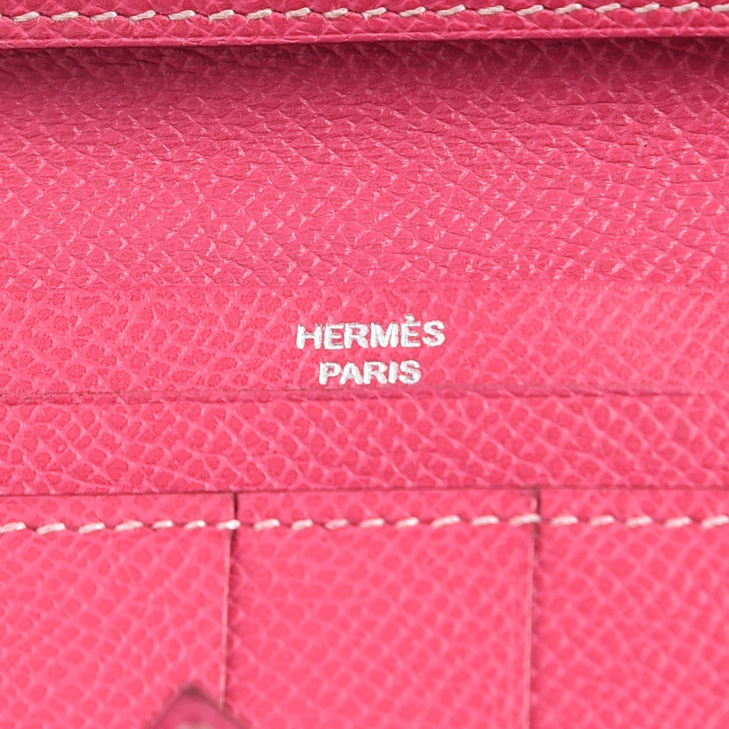 Hermes Epsom Bi-Color Bearn Wallet Tosca Rose Tyrien 6 of 9