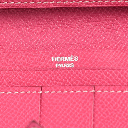 Hermes Epsom Bi-Color Bearn Wallet Tosca Rose Tyrien 6 of 9