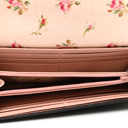 Gucci Calfskin Garden Continental Wallet Black 5 of 8