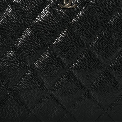 Chanel Caviar Quilted Medium Curvy Pouch Cosmetic Case Black 9 of 11
