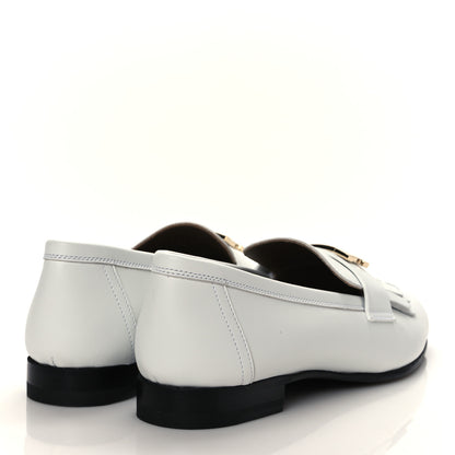 Hermes Calfskin Womens Royal Loafers 35.5 White 4 of 8