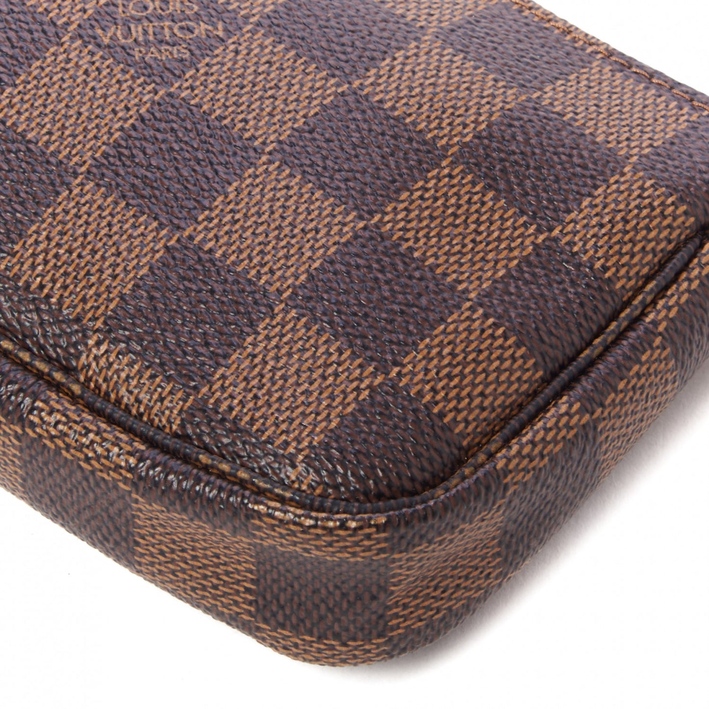 Damier Ebene Complice Trunks and Bags Mini Pochette Accessories Red