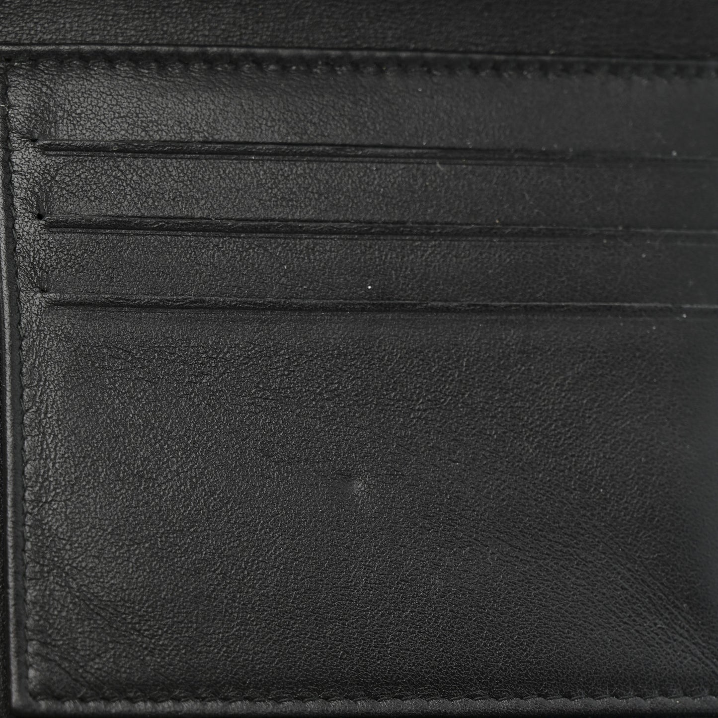 Iridescent Caviar Quilted Compact Flap Wallet Black