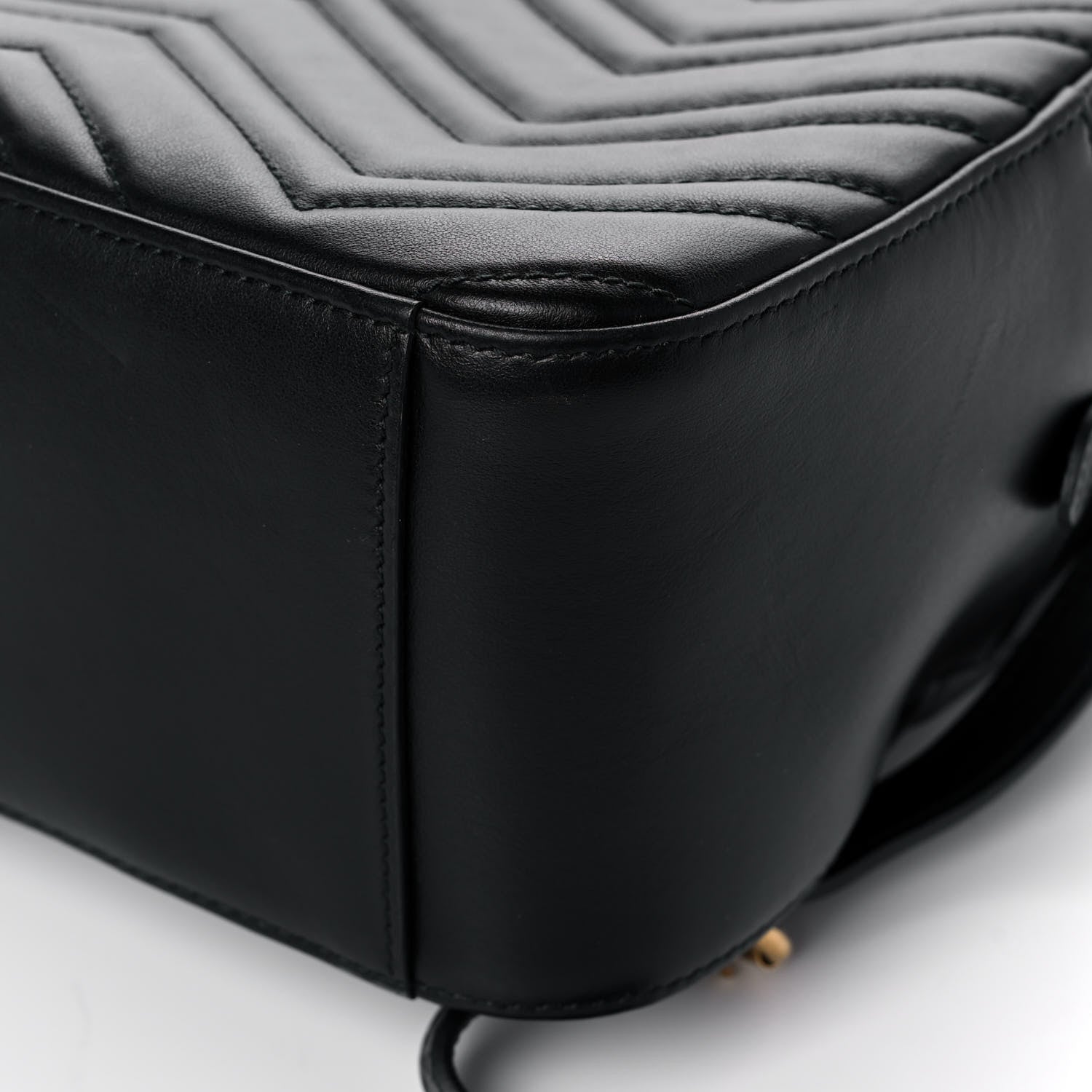 Gucci Calfskin Matelasse GG Marmont Dome Backpack Black 11 of 11