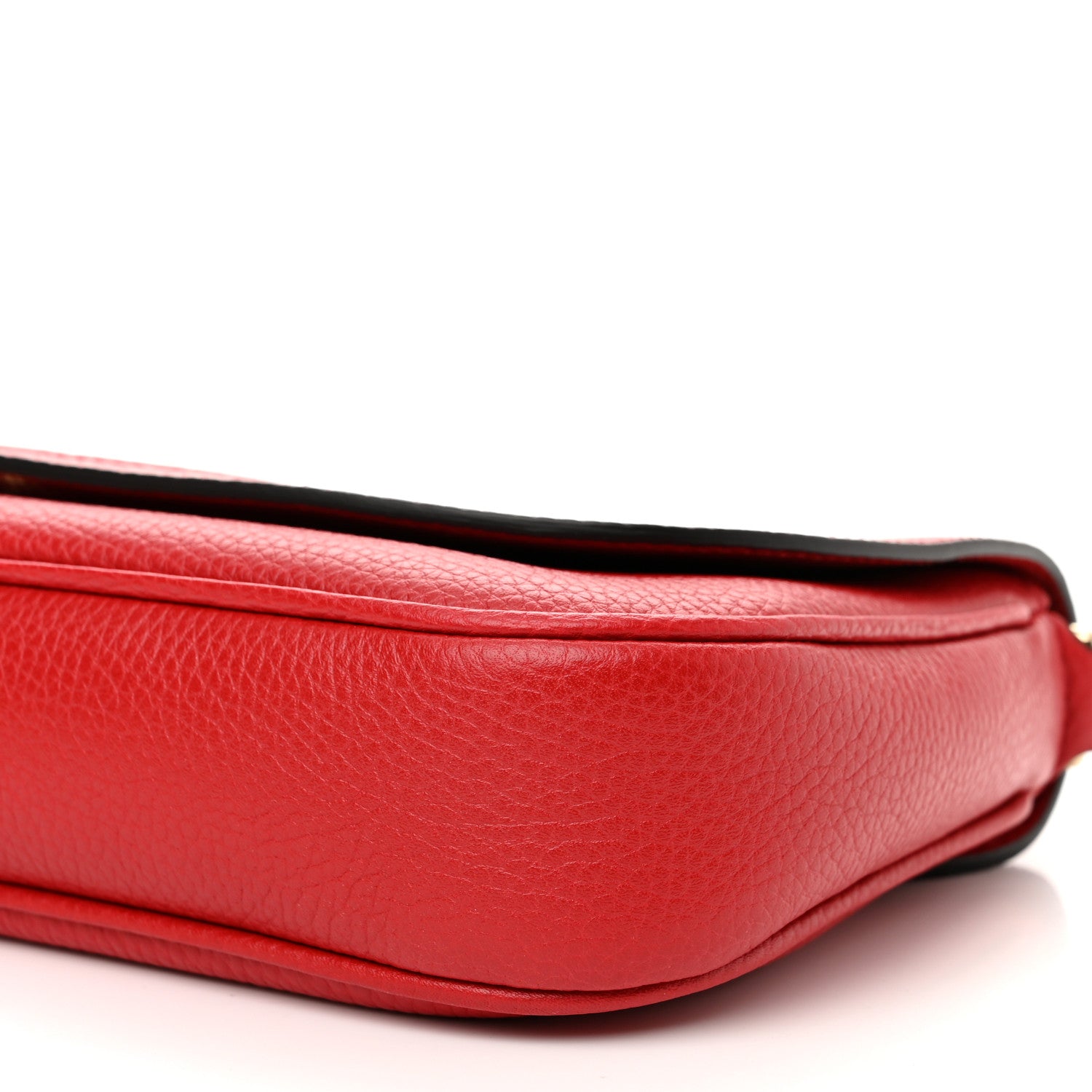 Gucci Pebbled Calfskin Medium Soho Flap Crossbody Vibrant Red 8 of 8