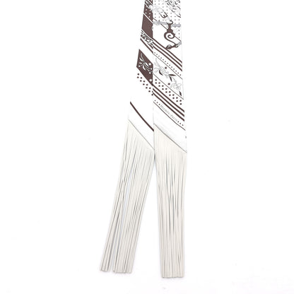 Hermes Silk Festival Des Amazones Bandana Fringed Twilly Craie Brun 2 of 4
