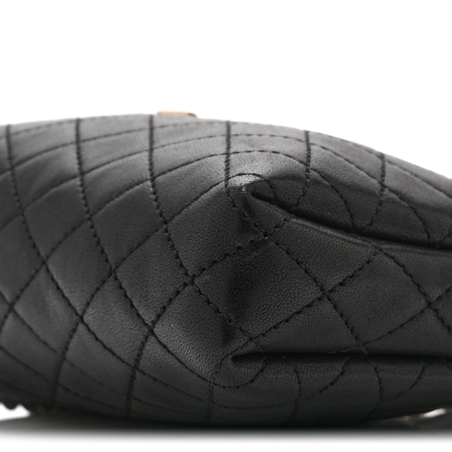 Lambskin Quilted Gaby Zipped Pouch Black