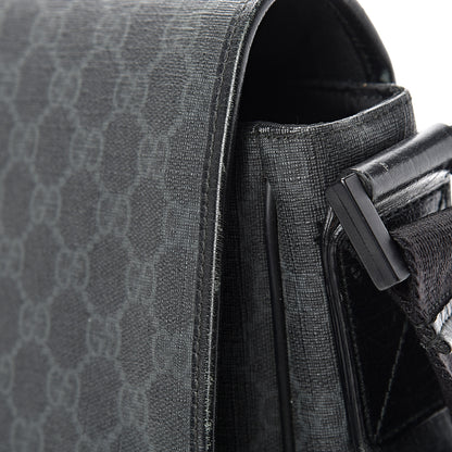 Gucci GG Plus Monogram Medium Flap Messenger Bag Black 16 of 17