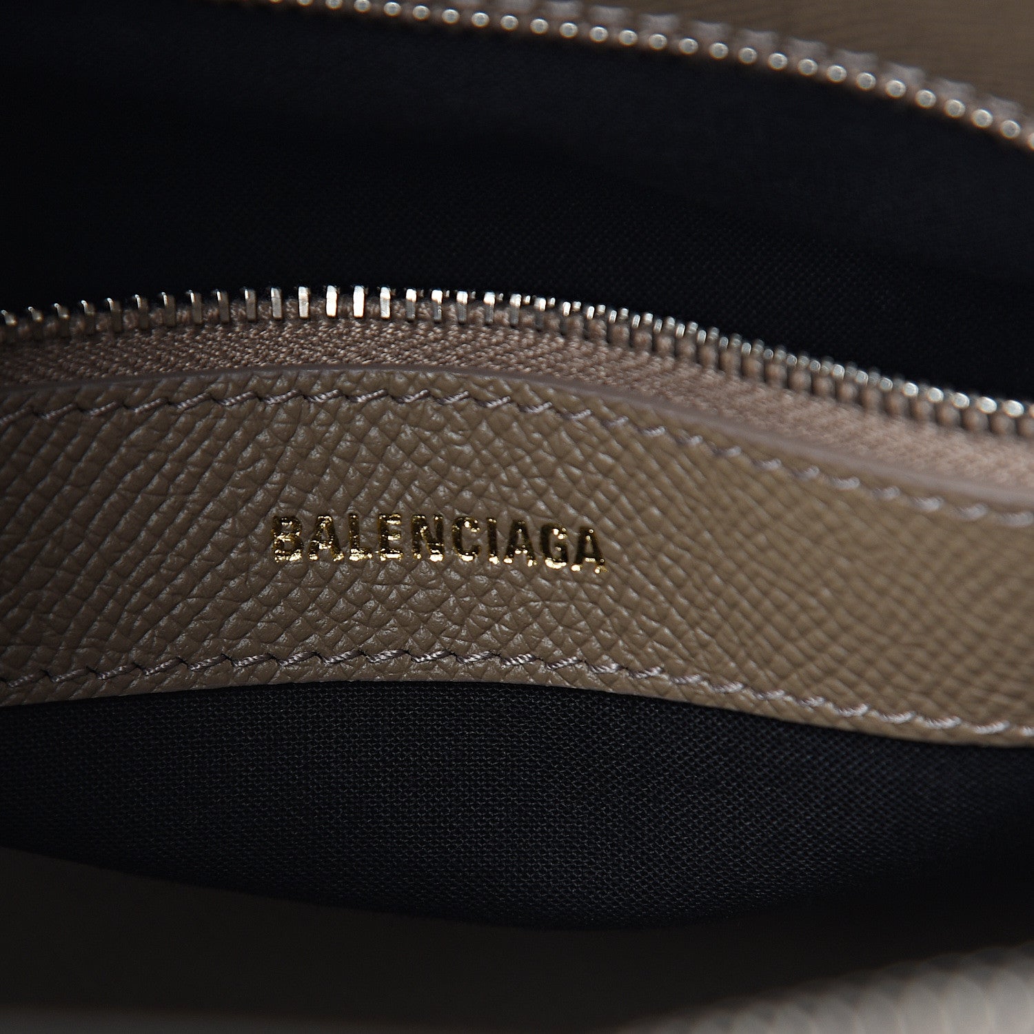Balenciaga Signature Grained Calfskin Logo S Ville Top Handle Bag Mink Grey White 5 of 9