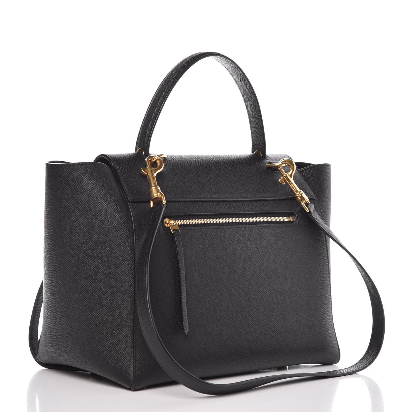 Baby Grained Calfskin Mini Belt Bag Black