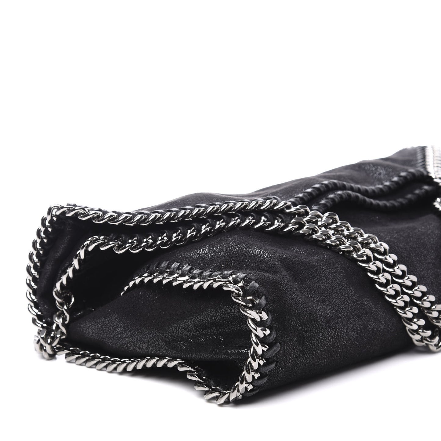 Shaggy Deer Falabella Fold Over Tote Black