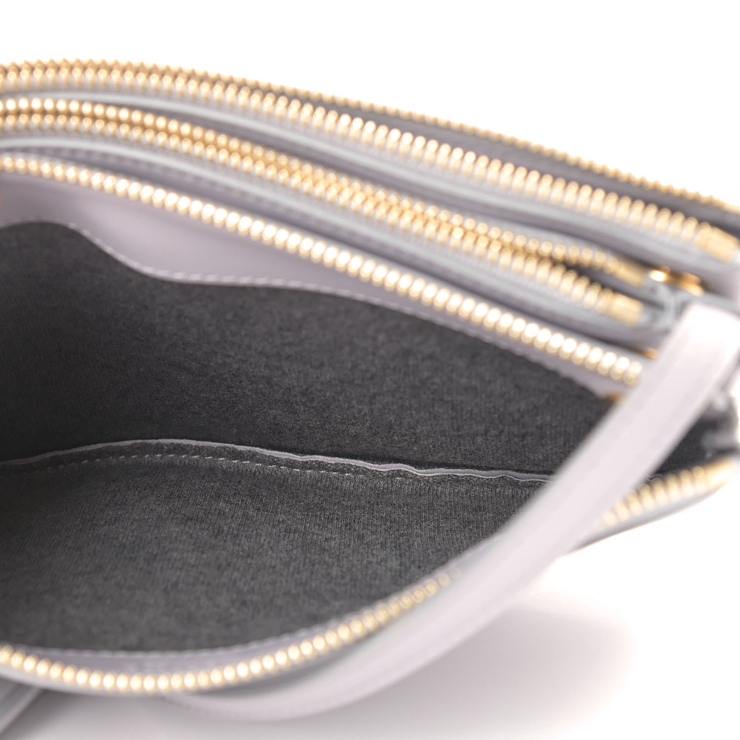 Celine Lambskin Small Trio Crossbody Bag Light Grey 7 of 12