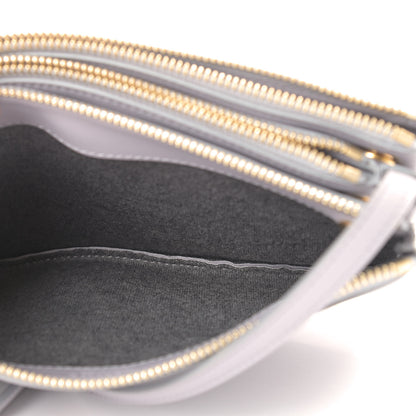 Celine Lambskin Small Trio Crossbody Bag Light Grey 7 of 12