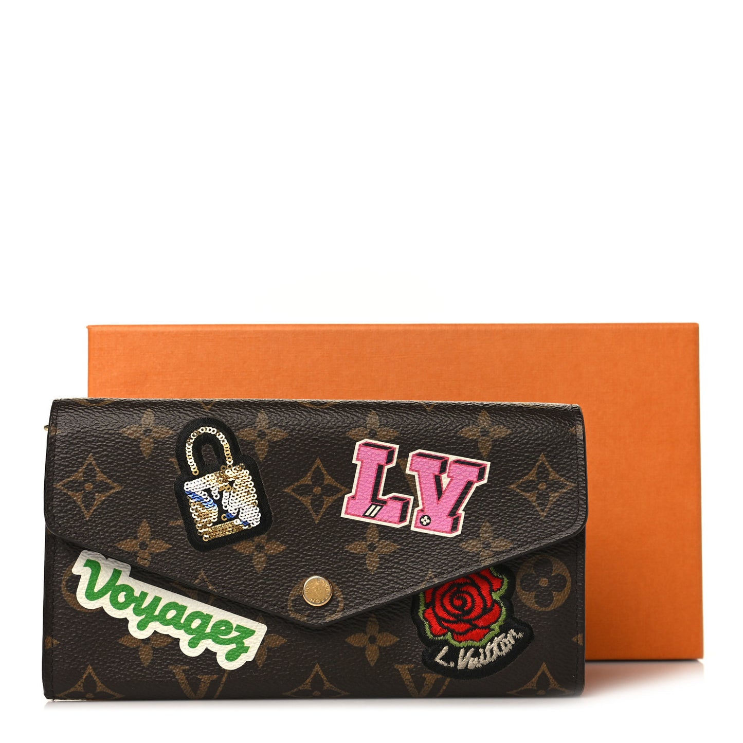 Monogram Travel Stickers Sarah Wallet
